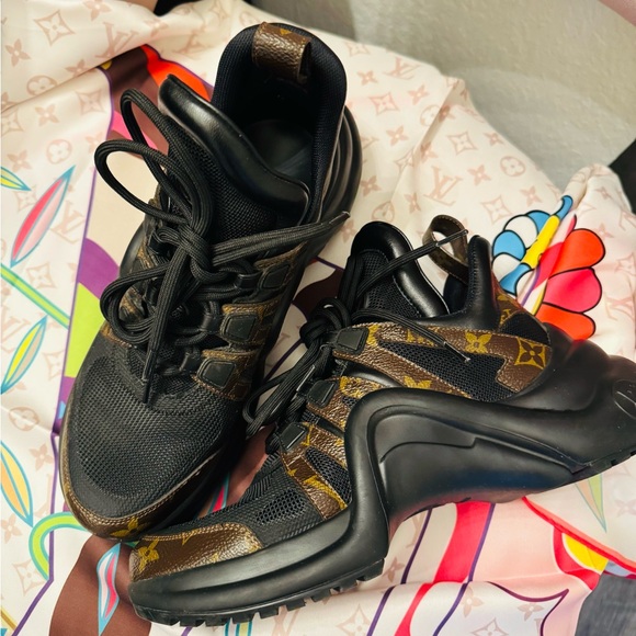Louis Vuitton Shoes - Louis Vuitton Black and Brown Sneakers LV Archlight Sneaker